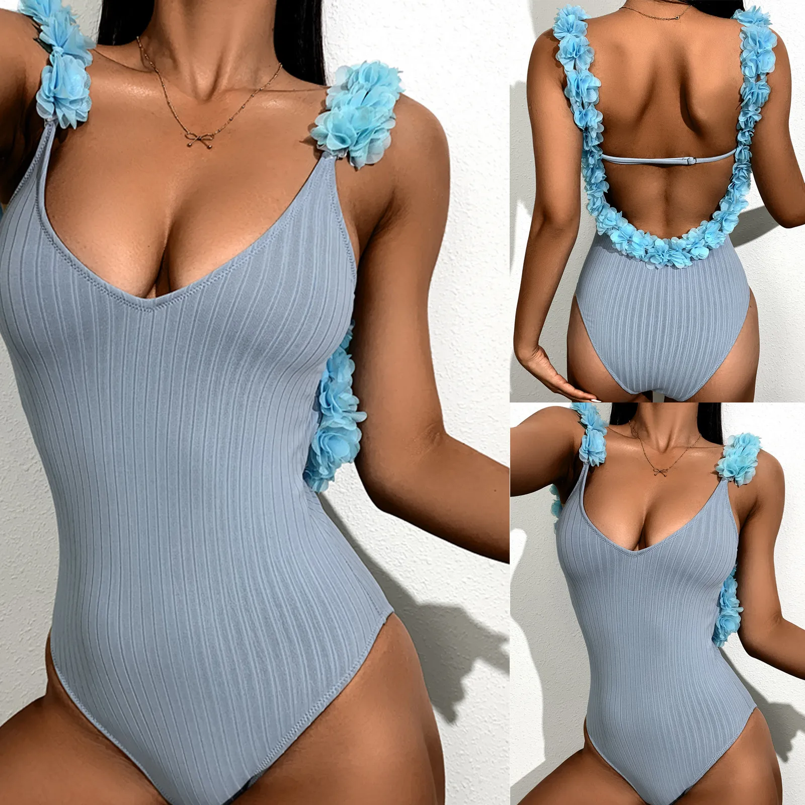 Купальник 2021 женский сексуальный с высокой талией и V-образным вырезом бикини