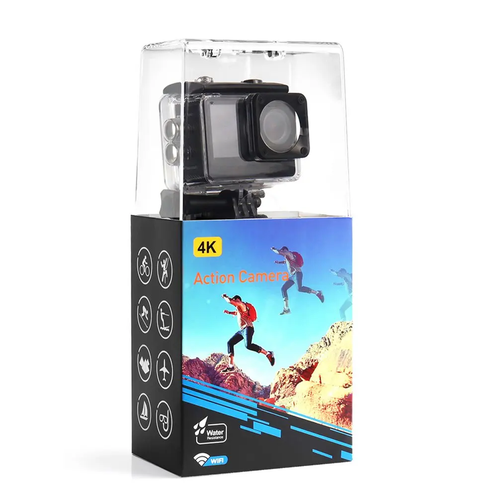 

Helmet Action Camera 4K 60FPS 24MP 2.0 Touch LCD 4X EIS Dual Screen WiFi Waterproof Remote Control Webcam Sport Video Recorder