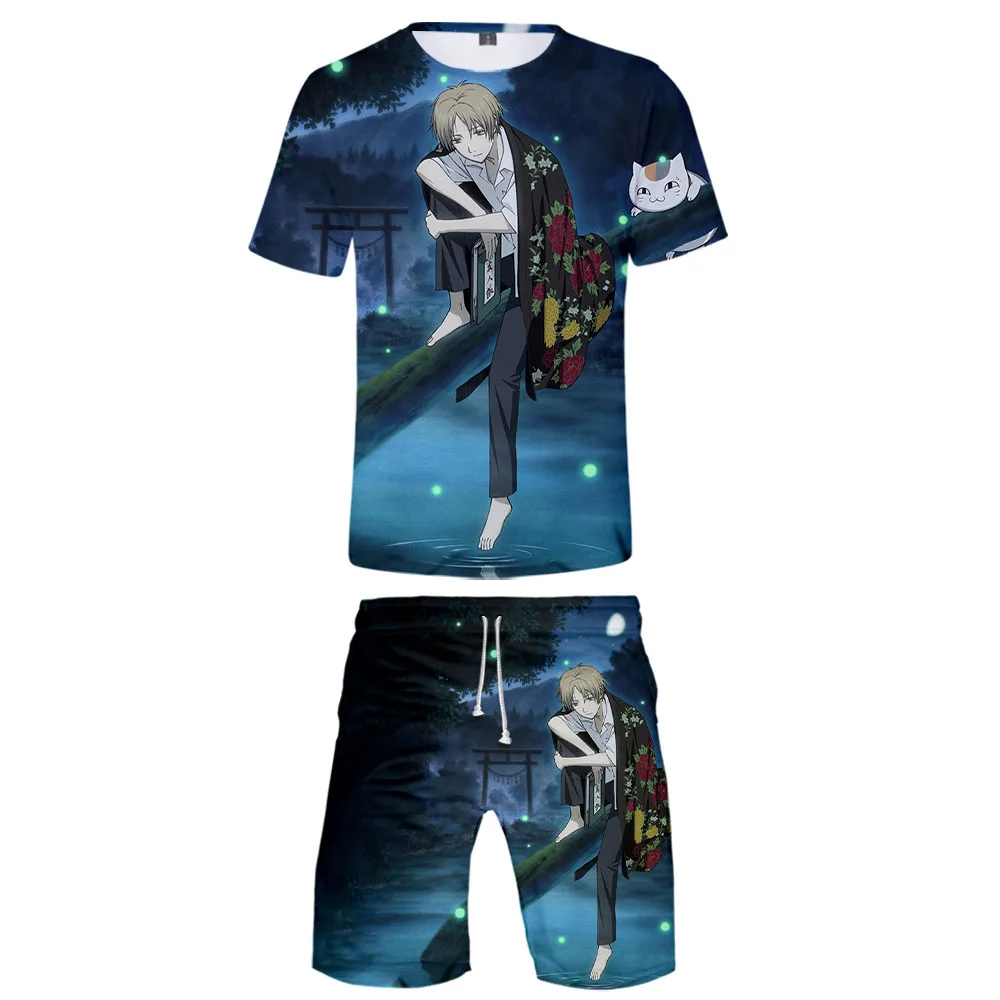 

Natsume Yuujinchou Tshirt 3D Tracksuit Unisex Two Piece Set Tshirt+Pant Harajuku Streetwear Fashion Clothes Men Women Set