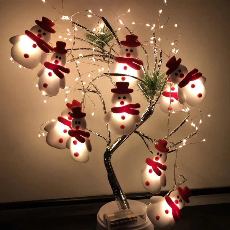 

Merry Christmas Decorations 2022 Snowman Christmas Tree LED Garland String Light for Home Cristmas Ornament Xmas Navidad Gifts