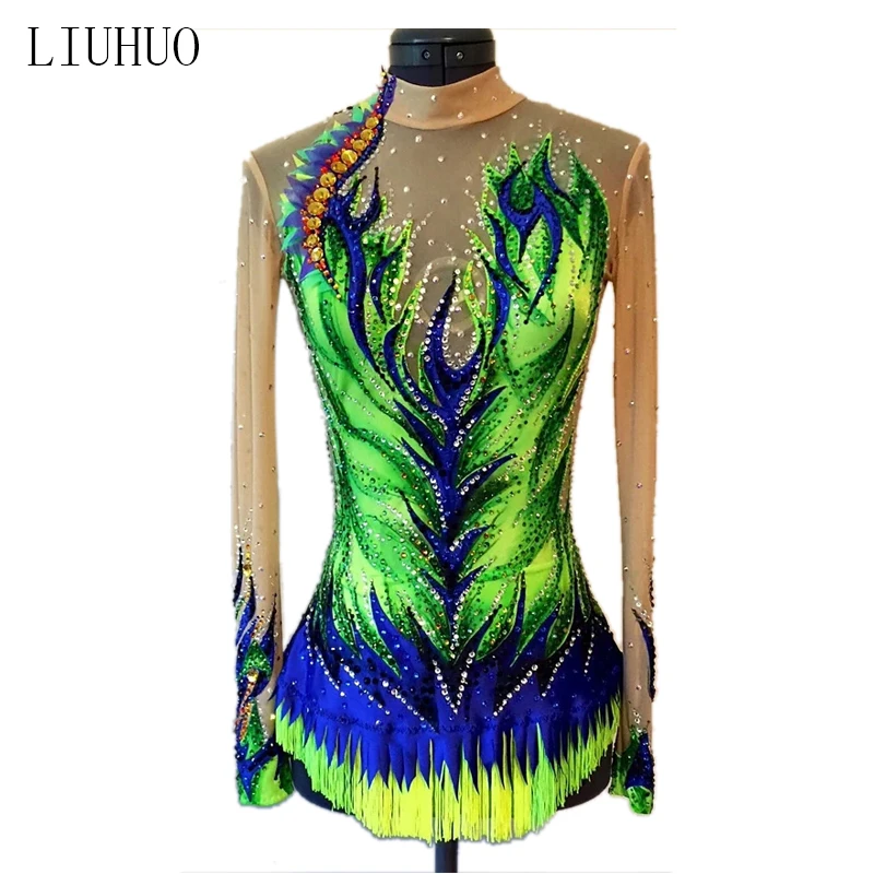 

LIUHUO ice skating dress toddler Girls Resale underwear Women Girls Rhythmic Gymnastics Leotards Performance Wear