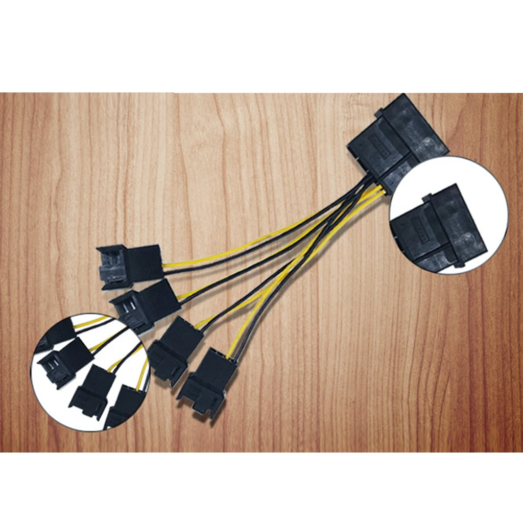 4 ходовой разветвитель вентилятора контактный на 3 преобразователь кабели