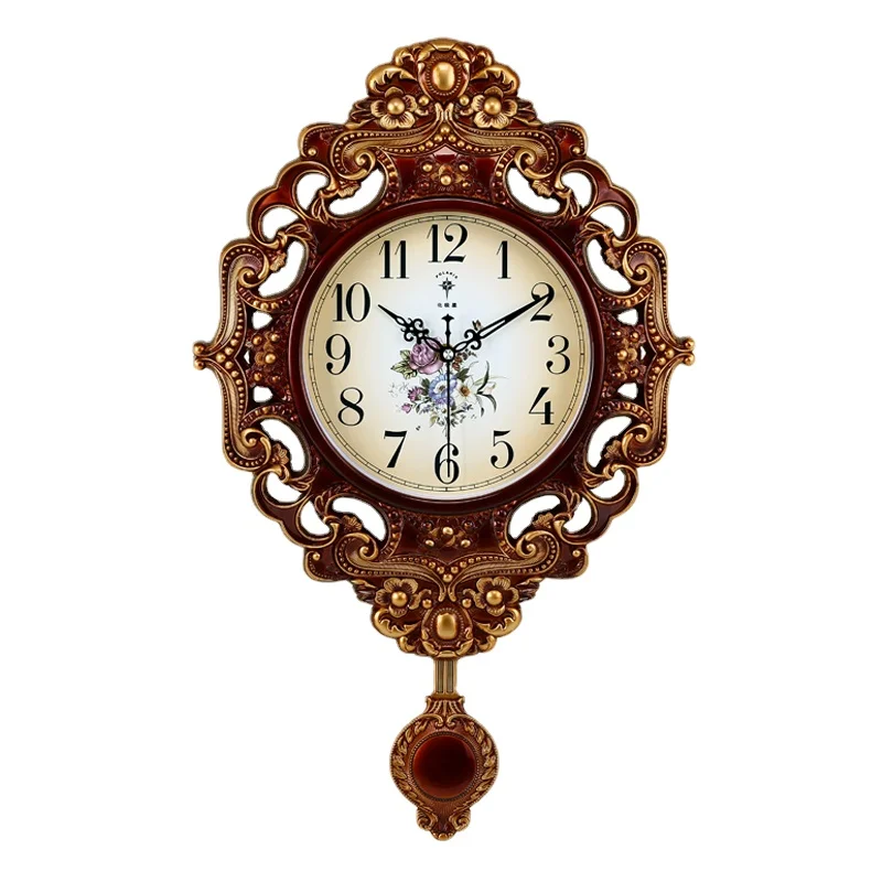 

Vintage Silent Pendulum Clock Wall Decor Living Room Luxury Clocks Wall Home Decor Retro Reloj De Pared Moderno Classic Clocks