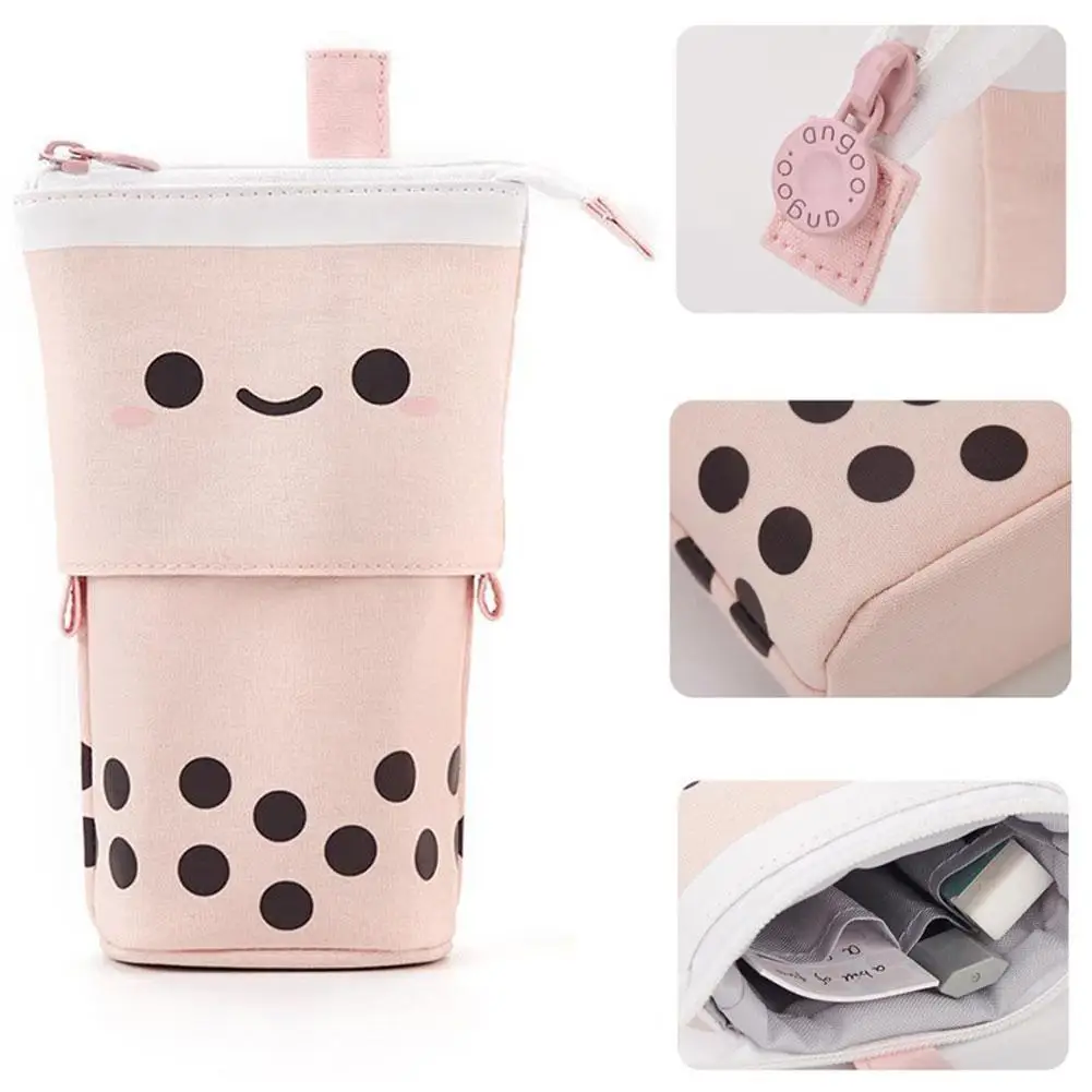 

Creative Retractable Pencil Case School Stationery Storage Bag Wave Point Kawaii Pen Case Cute Pen Holder Gifts For Kid Pen Bags