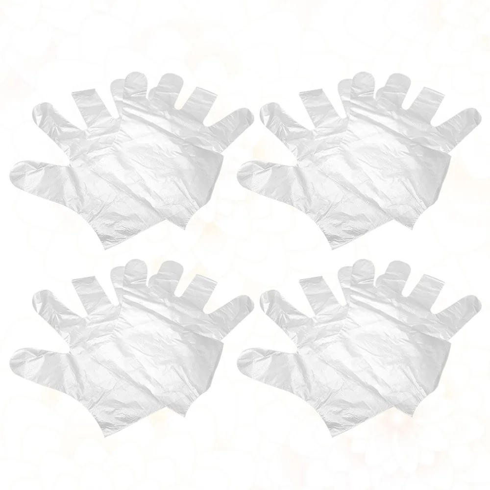 

10 Packs Thin Restaurant PE Practical Hand Protective Disposable Film (100pcs/Pack, 0.4g)