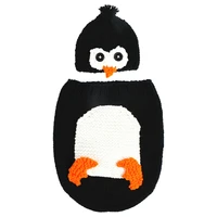 1 pc newborn baby photography props penguin cartoon style clothing set hand knitted crochet baby photography suit outfits costum