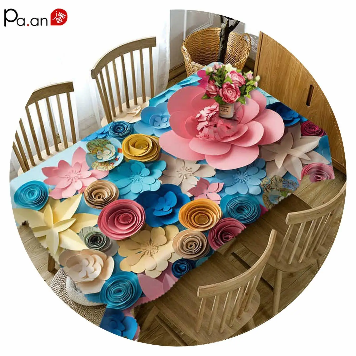 Скатерть из ткани высокой плотности кружевная 3d скатерть с розами цветочное