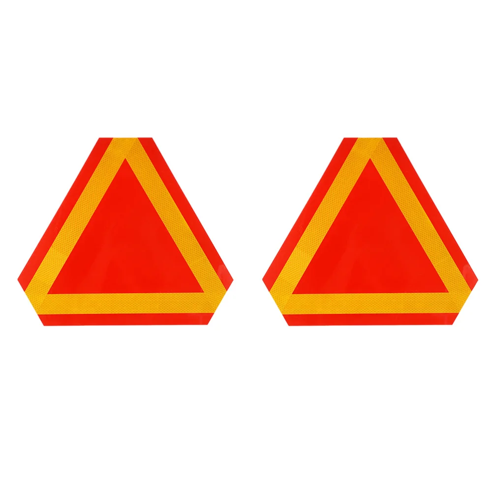 

2 Pcs Practical Reflective Board Car Reflector Slow Moving Sign Vehicle Sign