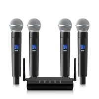 new high quality professional wireless microphone stage system four wireless microphones ktv microphone karaoke microphone