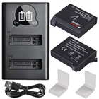 Аккумулятор для экшн-камеры GoPro Hero 4, AHDBT-401, Hero 4 Black, Hero 4 Silver + зарядное устройство с портом Type-c