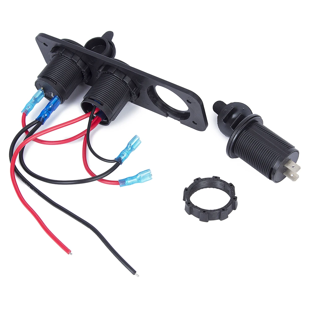 dc 1224v 5v2 1a voltmeter dual usb charger cigarette lighter for rv car boat vehicles truck gps mp3 car charger with switch free global shipping