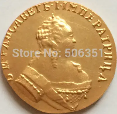 

24K gold-plated 1752 russian gold coins copy