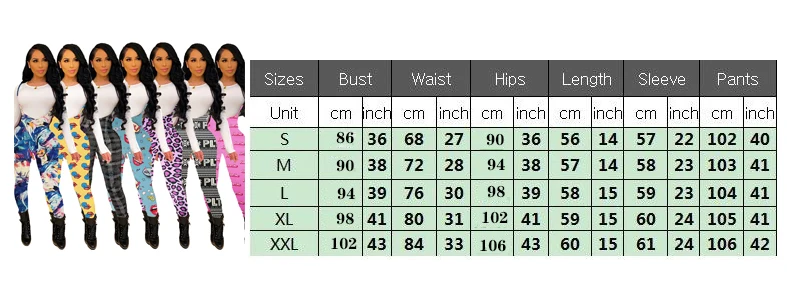 2021 Women Casual Fashion Two Piece Set Spaghetti Straps Jumpsuit Long Sleeve T Shirt Top Print Active Rompers Suit Outfits