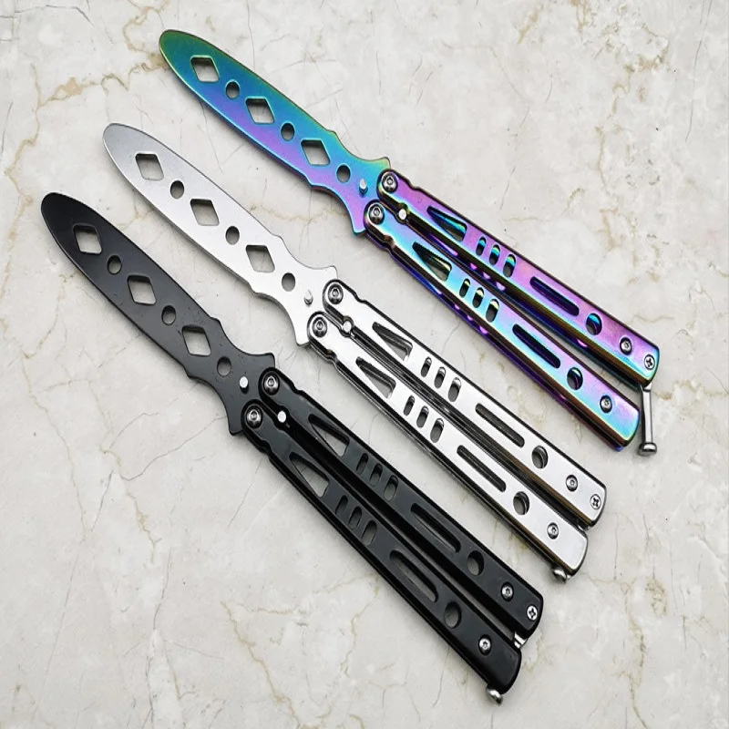 Тренировочный складной нож-бабочка из нержавеющей стали игрушка без лезвия