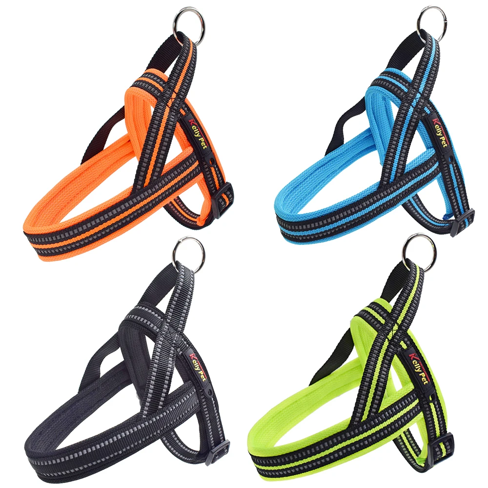Nylon Heavy Dog Pet Harness Collar Adjustable Reflective Security Big Large Medium Small Harnesses Vest Dogs Supplies | Дом и сад