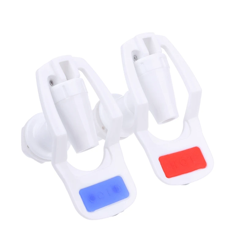 

2 Pcs Water Dispenser Replacement Push Type White Plastic Tap Faucet