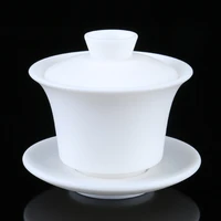 chen weijian pure manual tureen dehua white porcelain three tureen ceramic tea tureen kung fu small tureen craftsmen