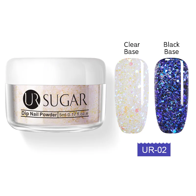 5ml Ur Sugar 5/30 мл Хамелеон погружения порошки без лампы для лечения голографический Блестящий градиент вышит французский естественной сухости ногтей маникюр - Цвет: 5ml