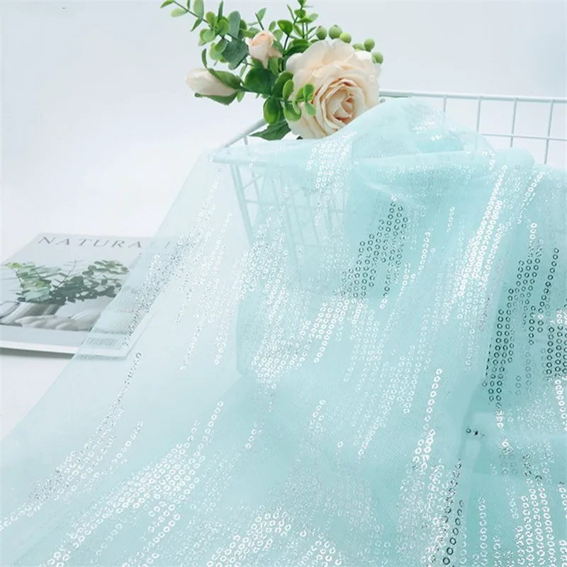 Бронзирующая Серебристая круглая блестящая ткань 1 метр рукоделие детское