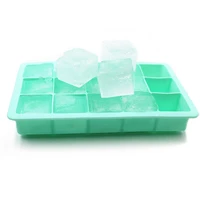 1 pcs 15 grid food grade silicone ice tray home with lid diy mold square shape ice cream maker kitchen bar accessories