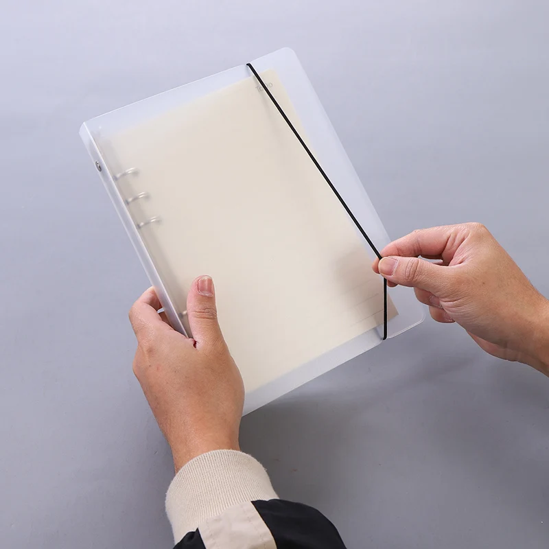 

A4 A5 A6 B5 6-hole Loose-leaf Notebook Cover Frosted Transparent Notebook Shell Planner Book Cover Student Stationery