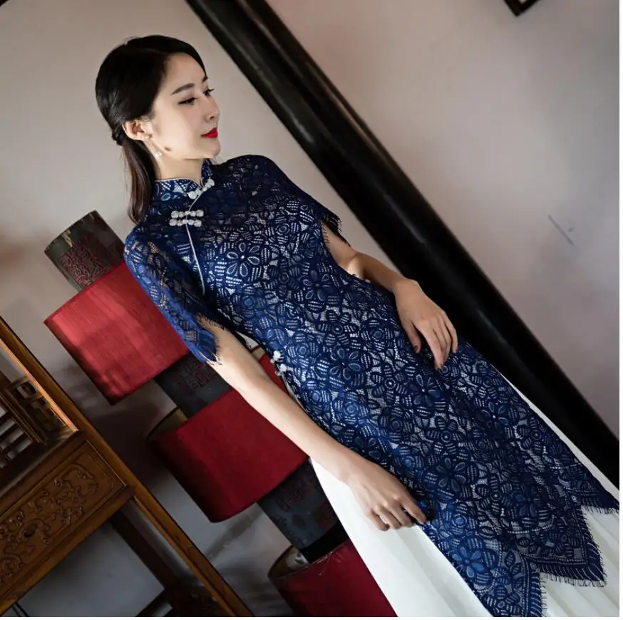 Сексуальное кружевное платье аозай, традиционная одежда Вьетнама, qipao, женские халаты из 2 предметов+ юбки, китайское женское элегантное платье, улучшенное