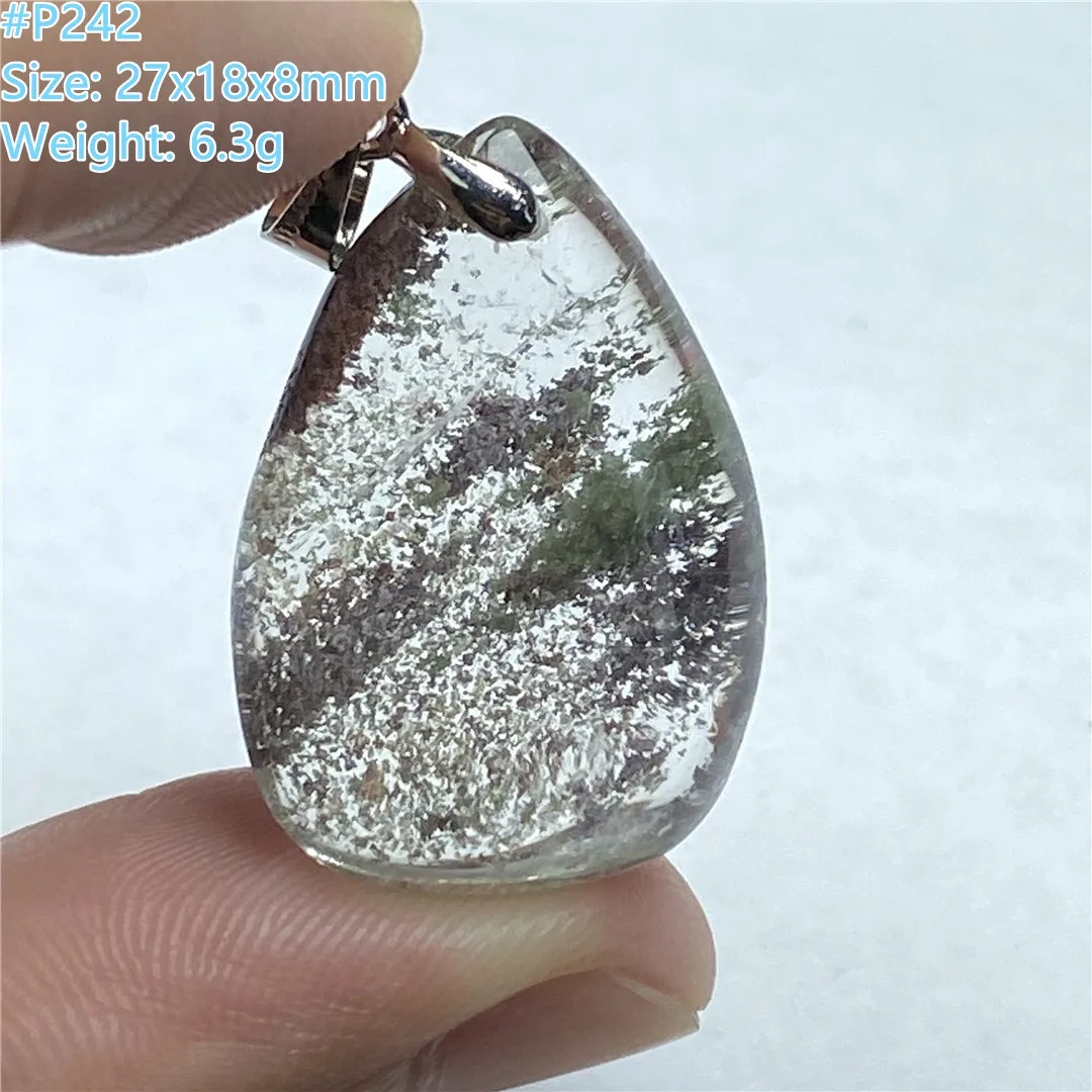 

Лучший натуральный фантомный кварцевый кулон с бусинами для женщин и мужчин, красивый подарок на удачу с любовью, лечебный кристалл, серебряный камень, драгоценный камень AAAAA