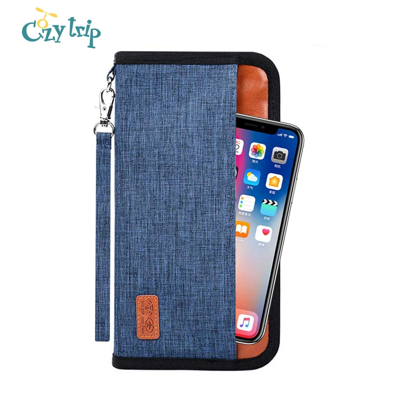 Держатель для паспорта с меткой путешествий набор RFID Блокировка кошелек ID карты