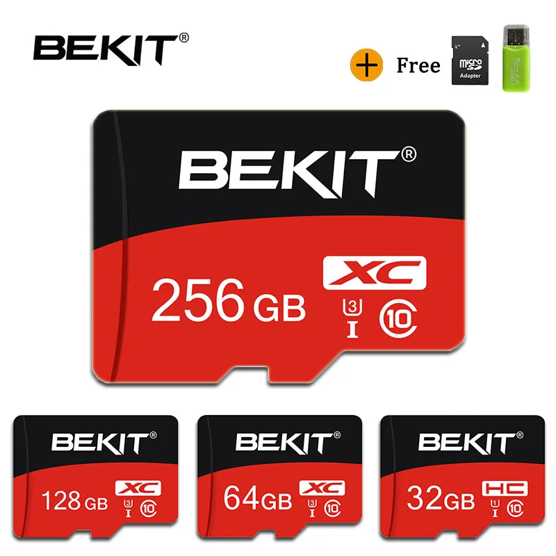 

Bekit Memory Card 256GB 128GB 64GB 32GB 16GB 8GB TF/SD Flash Card SDXC SDHC Class 10 U1/U3 Mobile Phone Flash Drive Memory Card