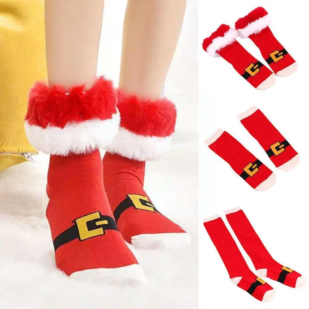 

Winter Christmas Socks Merry Christmas Ornament Xmas Gifts Christmas Decor For Home Santa Sock Cotton Socks Christmas Exclu P7w2