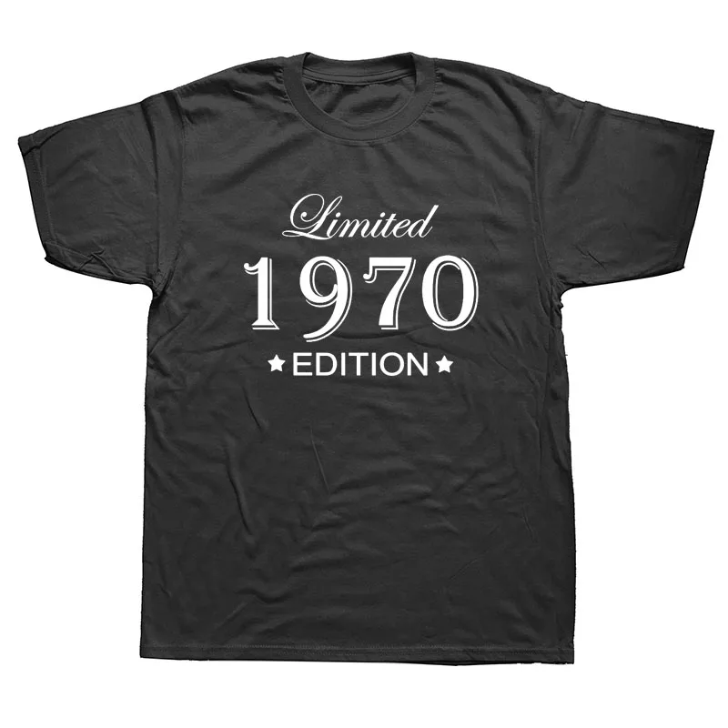 Забавный Летний стиль Ограниченная серия 1970 футболки для мужчин Забавный день рождения короткий рукав o-образный вырез хлопок человек сделал в 1970 футболка Топы
