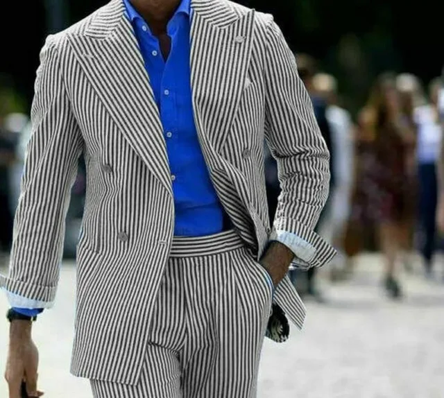 Costume Wedding Formal Tuxedos Double-breasted Party Blazer 2 Pieces