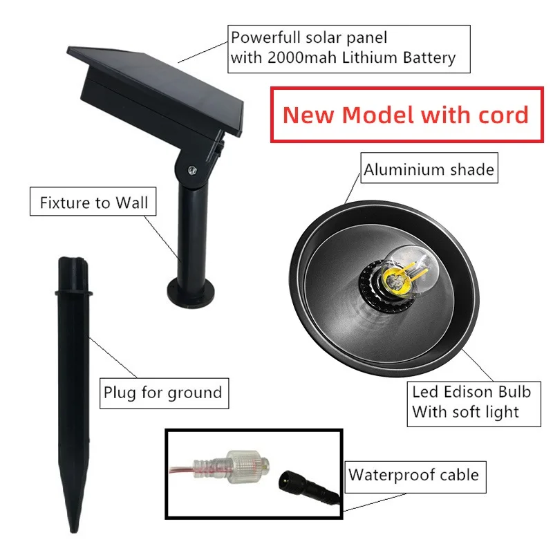Светодиодная лампа GYLBAB на солнечной батарее ретро подвесной светильник для