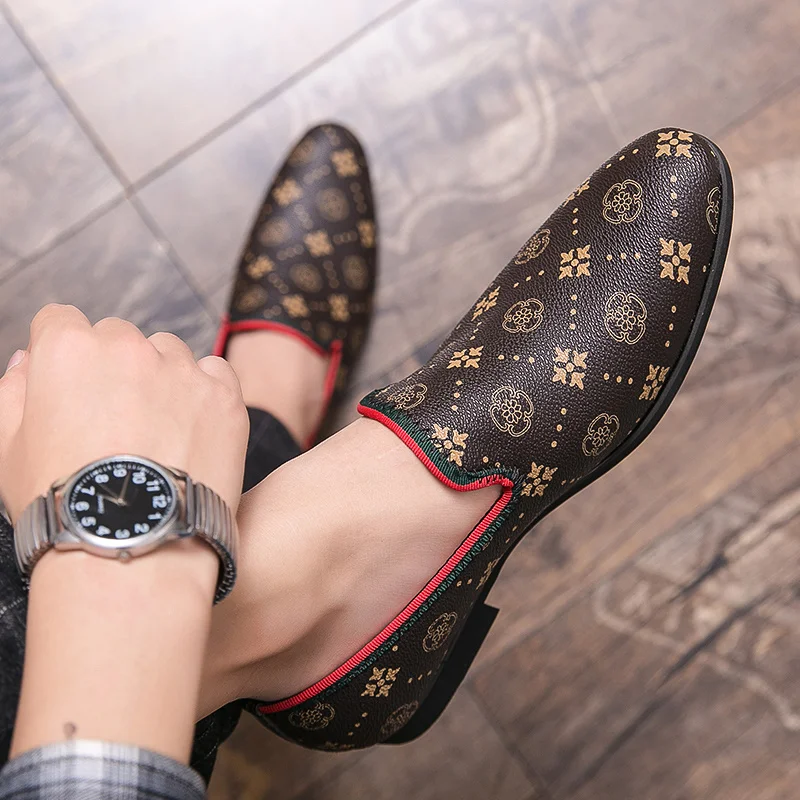 Мокасины мужские кожаные Классическая обувь роскошные официальные туфли с