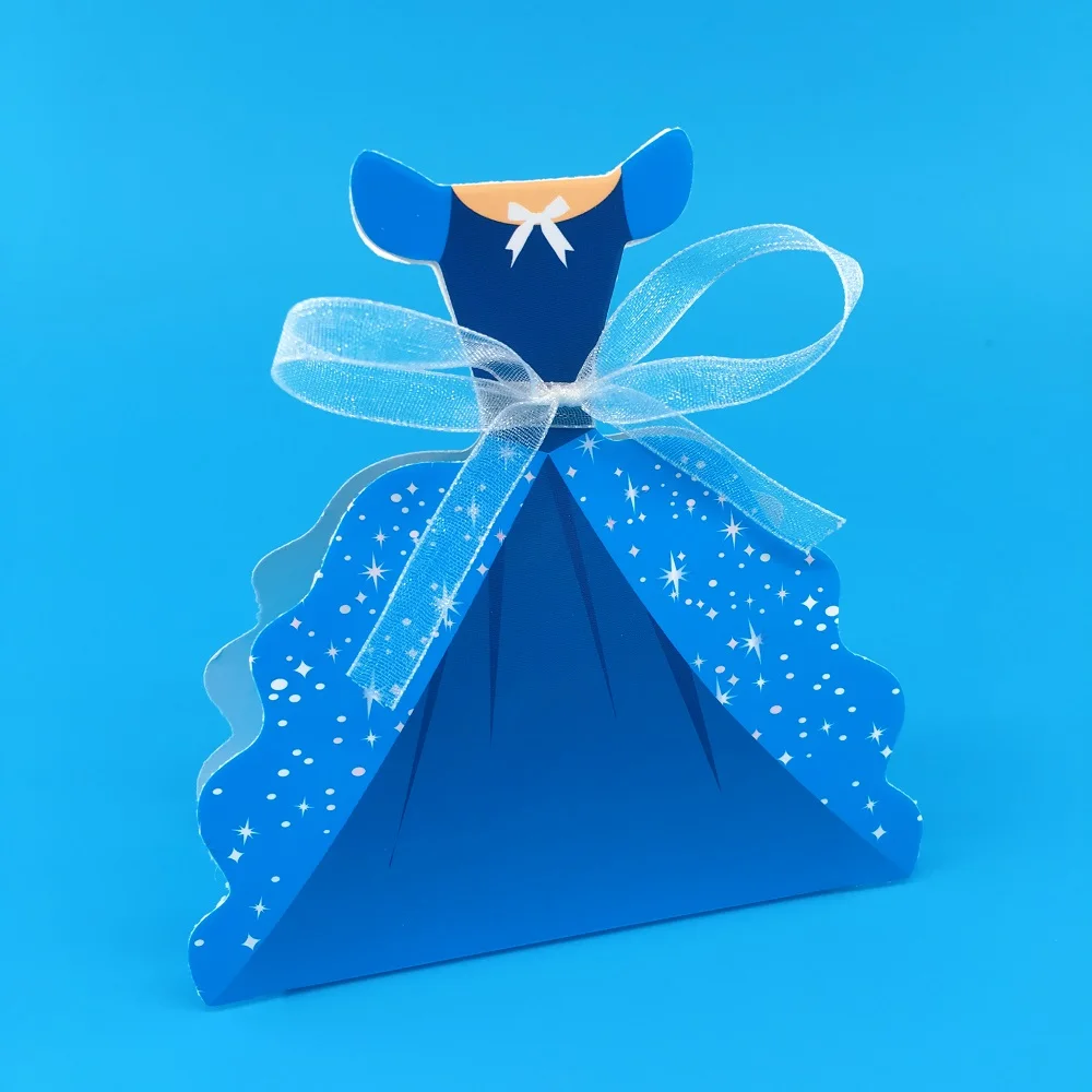 Платье для крещения конфетная коробка девочек Baby Shower пользу Коробки и сумки