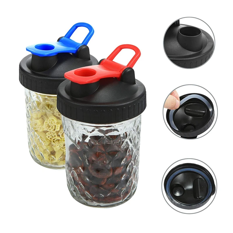 4 шт. в упаковке 86 мм широкая горлышко масонская банка откидная крышка для мяча и