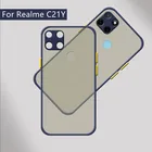 Чехол для OPPO Realme C21Y, чехол для Realme C21Y, чехол-бампер для телефона, цветная рамка, прозрачный матовый чехол для Realme C21Y, чехлы