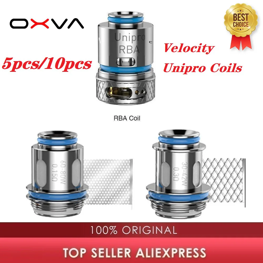 Original OXVA Velocity Replacement Unipro Coils 0.3ohm /0.15ohm Mesh Coil / RBA for Kit | Электроника