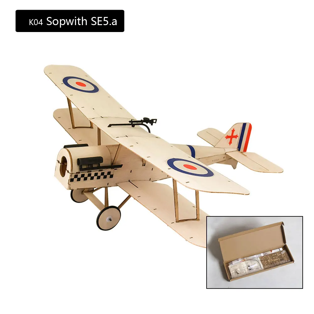 K4 + K6 ультра микро Balsawood Airplane SE5A Sopwith Pup Combo micro RC Balsa Wood Laser Cut строительный комплект с