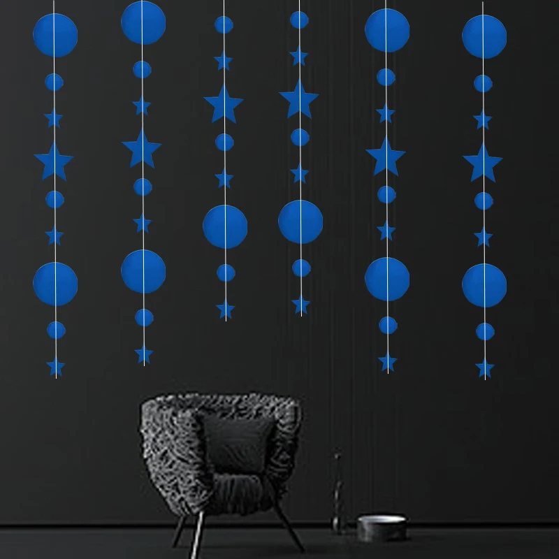 4 м мерцающие снежинки бумажные гирлянды подвеска рождественские украшения