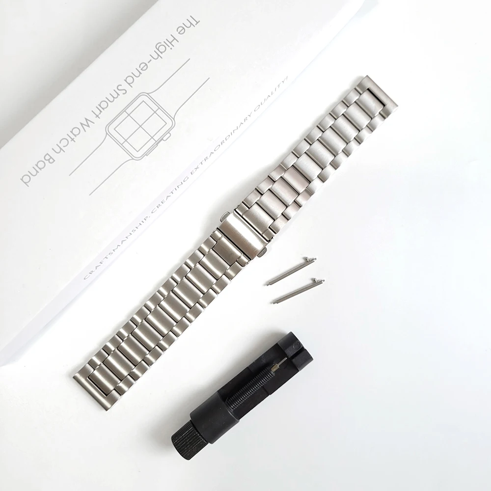 20mm Titanium Strap For Amazfit GTS band for Amazfit Bip GTS2 Watchbands Metal Stainless steel clasp Bracelet