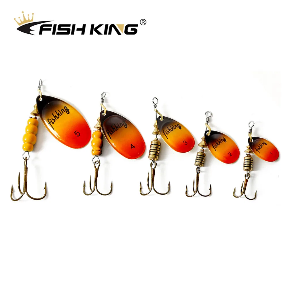 FISH KING 1 шт. Новая Металлическая рыболовная приманка 3 2 г 4 6 9 13 приманка-Спиннер