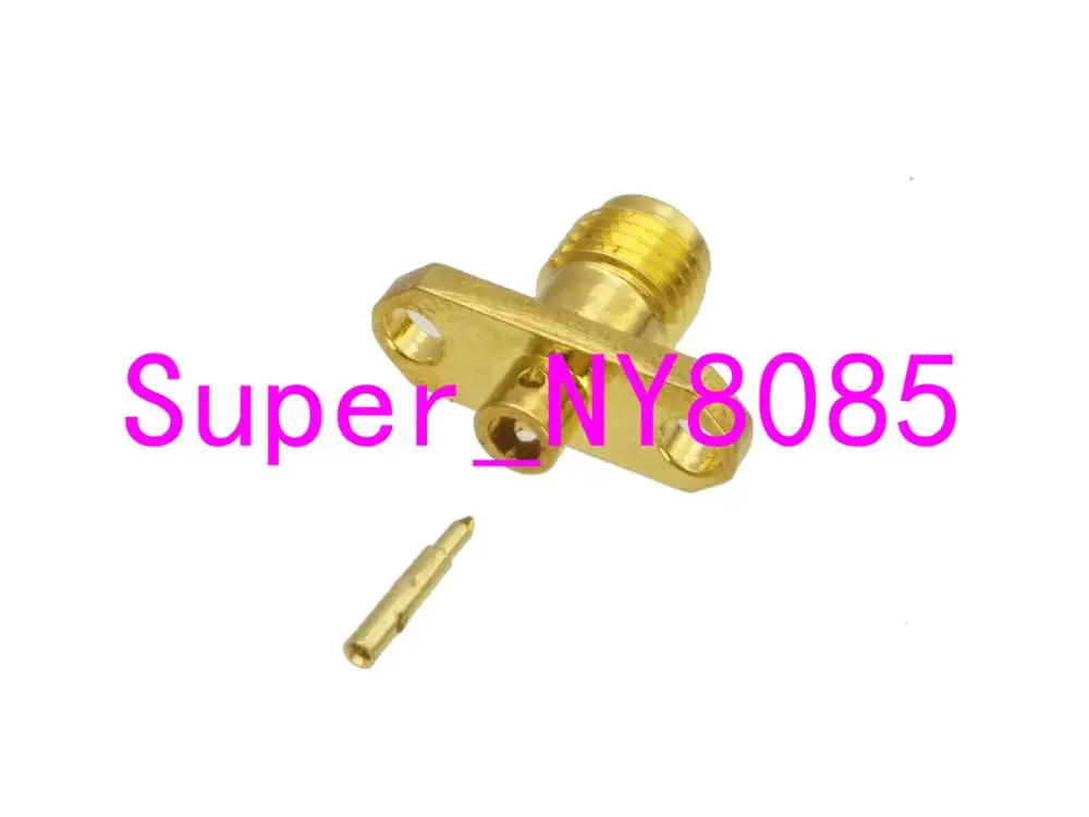 

10pcs connector RP*SMA female plug 2-holes flange semi-rigid RG405 0.086"