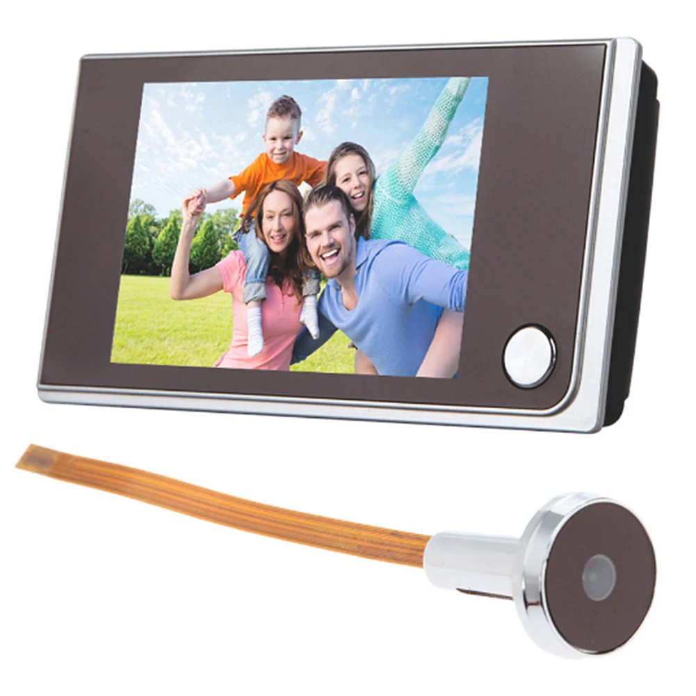 Электронный дверной звонок с цветным ЖК экраном 3 5 дюйма камера для наблюдения за