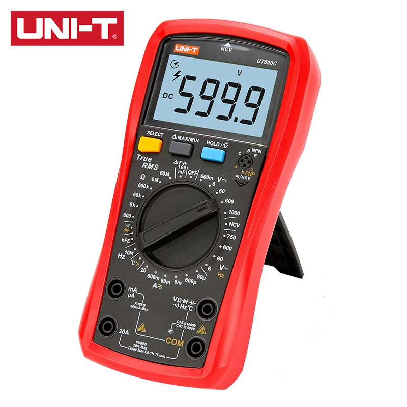 Цифровой мультиметр UNI T UT890C/UT890D + 6000 отсчетов True RMS ЖК дисплей Бесконтактный