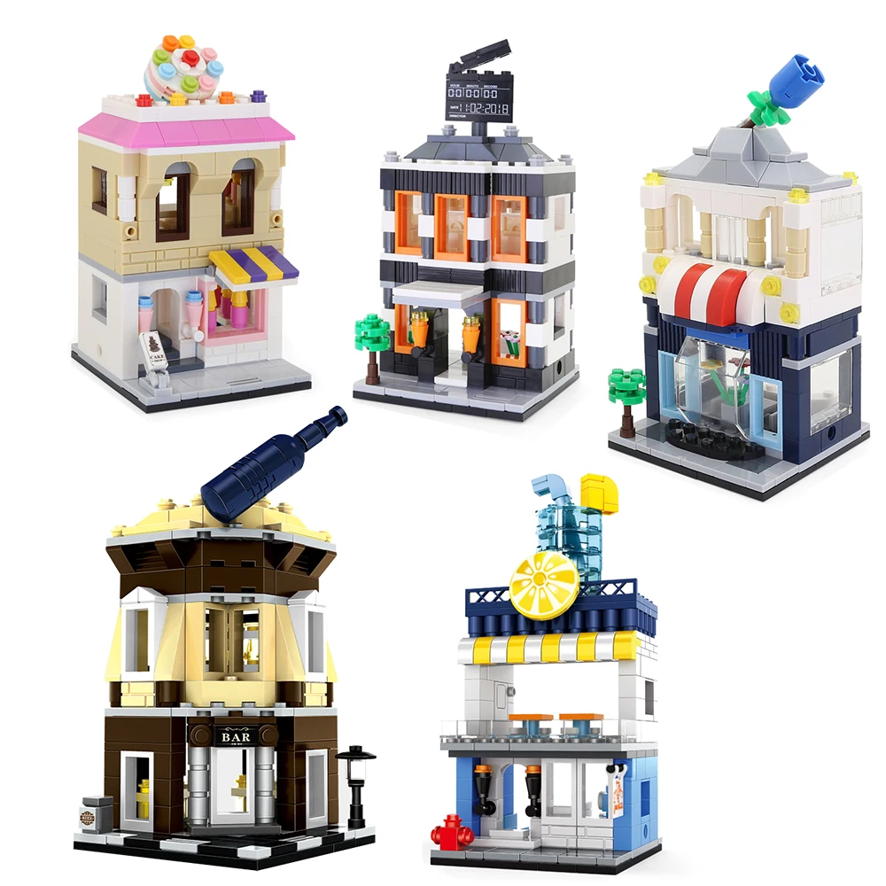 Мини город улица розничный магазин серия частный кинотеатр соков кексов углов