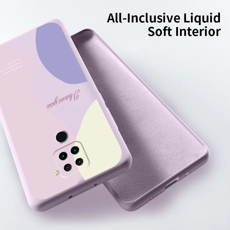 

Thin Colorful Pattern For Redmi 10X4G 10X5G 10XPro 9 9A Note 94G 95G 8 8Pro 7 7Pro Redmi K30 K20 Liquid Silicone Case
