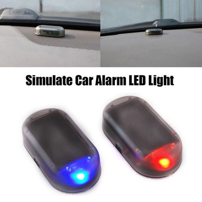 Alarm Lamp Security System Warning Theft Flash Blinking Anti-Theft Caution LED light 1 Pc Universal Car Fake Solar Power | Автомобили и