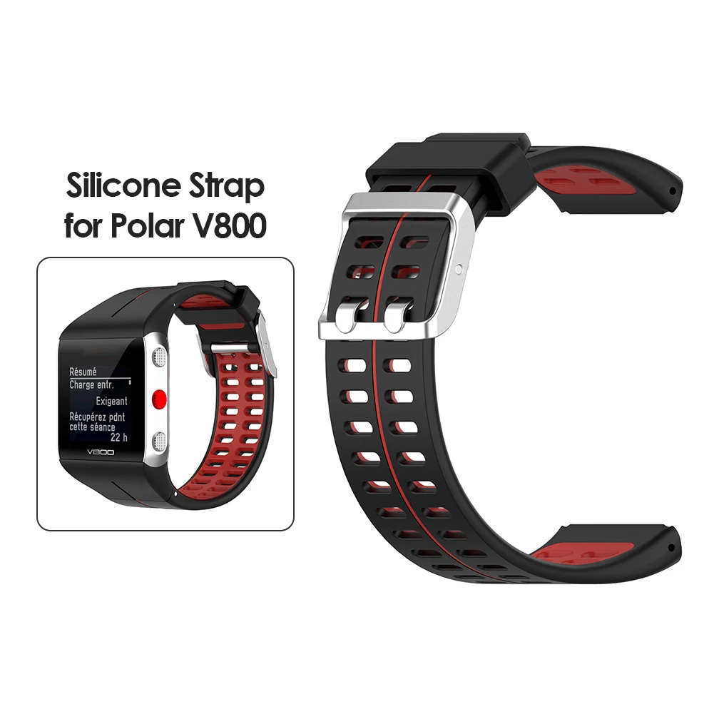 Сменный ремешок для часов Polar V800 регулируемый сменный Двухцветный силиконовый