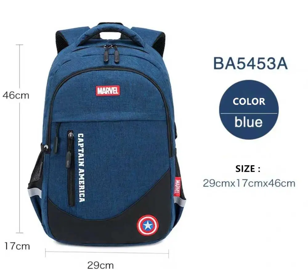 Disney School Bags For Boys Spider Man Primary Middle Student Shoulder Orthopedic Backpack Large Capacity Grade 2-6 Mochilars